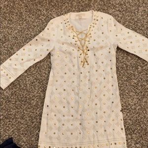 White and Gold Michael Kors dress
